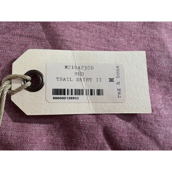 Rag & Bone The Trail Denim Shirt size M color Red NWT - Picture 6 of 6